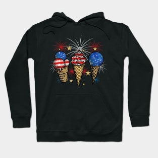Fourth Of July Patriotic Ice Cream Hoodie